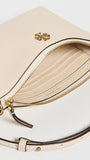 Tory Burch Women's Mercer Pebbled Wallet Crossbody, New Cream, Off White, One Size