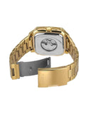 Fossil Inscription Men's Watch with Square Case and Stainless Steel, Silicone or Leather Band