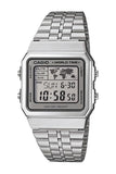 Casio A500WA-7, Men's Watch, Digital Display, Stainless Steel Silver Tone