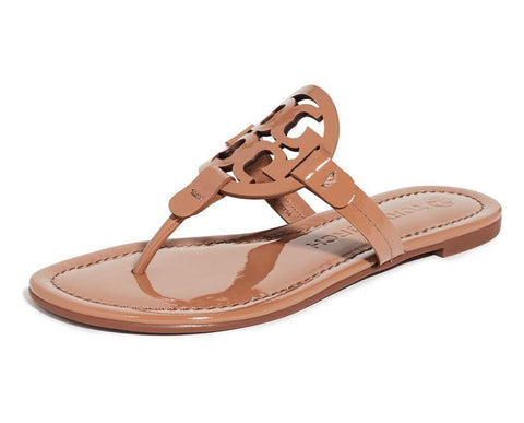 Tory Burch Women's Miller Thong Sandals, Tan, 5.5 Medium US