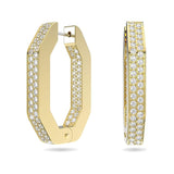 Swarovski Dextera Hoop Earrings with White Swarovski Crystals