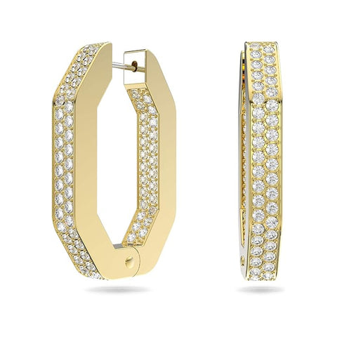 Swarovski Dextera Hoop Earrings with White Swarovski Crystals