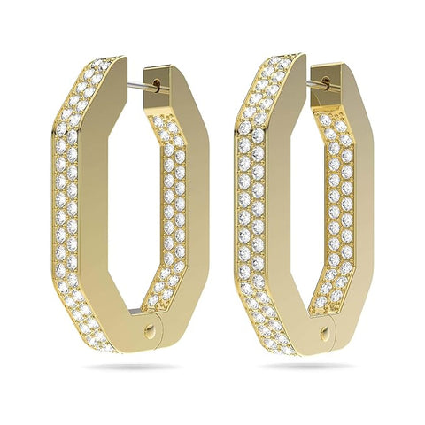 Swarovski Dextera Hoop Earrings with White Swarovski Crystals