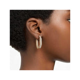 Swarovski Dextera Hoop Earrings with White Swarovski Crystals