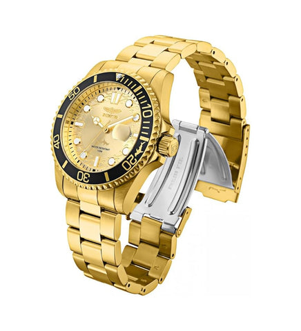 Invicta Mens Pro Diver Quartz Watch, Gold, 30025
