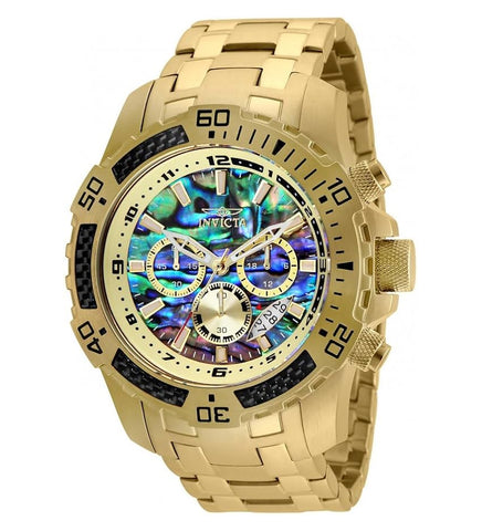 Invicta Men's Pro Diver Scuba Quartz Watch, Gold, 25094