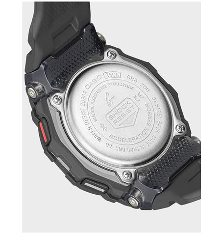 G-Shock GBD-200-1, Men's Watch, Square, Black Dial