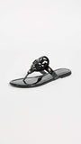 Tory Burch Women's Miller Patent Thong Sandal, Perfect Black Patent, 10 Medium US