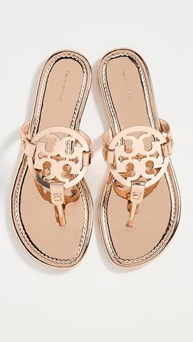 Tory Burch Women's Miller Sandals, Rose Gold, 9 Medium US