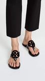 Tory Burch Women's Miller Patent Thong Sandal, Perfect Black Patent, 10 Medium US