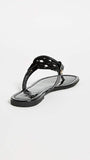 Tory Burch Women's Miller Patent Thong Sandal, Perfect Black Patent, 7 Medium US