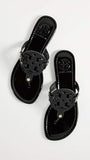 Tory Burch Women's Miller Patent Thong Sandal, Perfect Black Patent, 9 Medium US