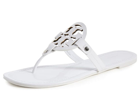 Tory Burch Women's Miller Sandals, Optic White, 8 Medium US