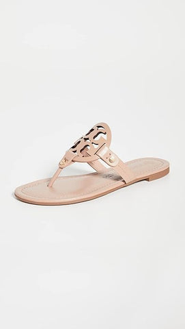 Tory Burch Women's Miller Thong Sandals, Light Makeup, Tan, 6.5 Medium US