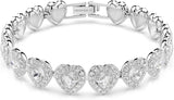 Swarovski Ariana Grande Collection, Clear Crystal & Pearls, Rhodium Finish Bracelets