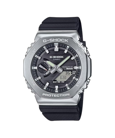 G-Shock GBM-2100-1A, Men's Watch, G-Steel Solar Connected, Black Resin Strap