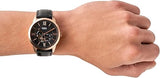 Fossil Men's Townsman Automatic Stainless Steel and Leather Two-Hand Skeleton Watch