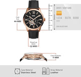 Fossil Men's Townsman Automatic Stainless Steel and Leather Two-Hand Skeleton Watch