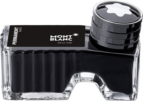 Montblanc Ink Bottle Permanent Black 107755 – Document-Proof Refill Ink in Black for Fountain Pens, Quills, and Calligraphy Pens – 60ml Inkwell