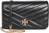 Tory Burch Women's Kira Chevron Chain Wallet, Black, One Size