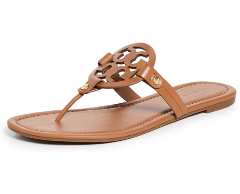 Tory Burch Women's Miller Sandals, Vintage Vachetta, Brown, Tan, 6 Medium US