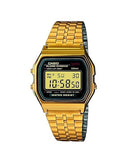 Casio A159WGEA, Women's Watch, Digital, Gold Tone Stainless Steel