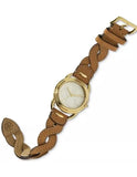 Tory Burch Women s The Miller Brown Braided Leather Watch