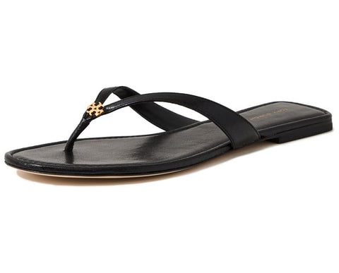 Tory Burch Women's Classic Flip Flops, Perfect Black, 8 Medium US
